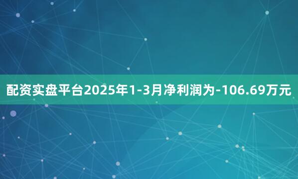 配资实盘平台2025年1-3月净利润为-106.69万元