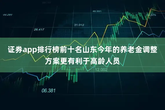 证券app排行榜前十名山东今年的养老金调整方案更有利于高龄人员